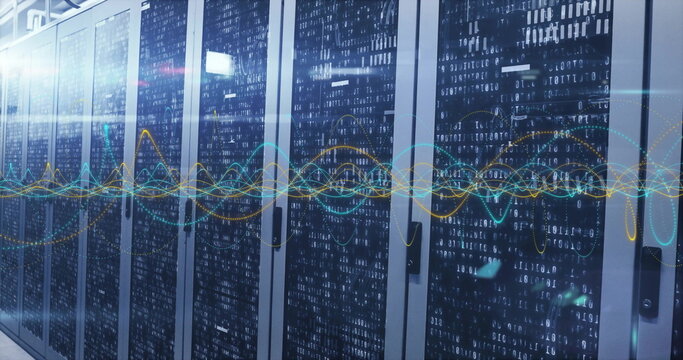 Processing data image over servers in high-tech data center environment