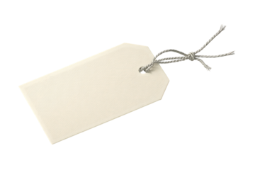 A simple, blank gift tag with string. Perfect for adding your own message.