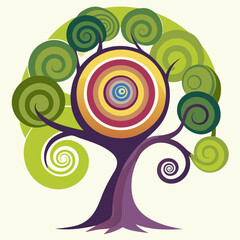 abstract colorful tree
