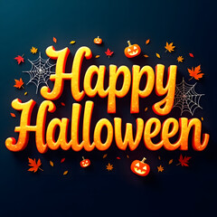 Halloween typography design