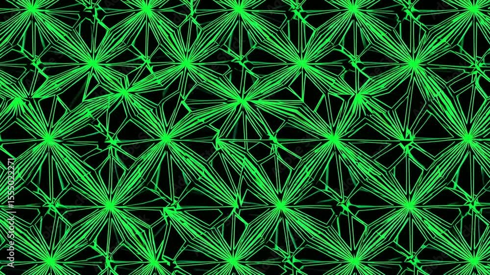 Poster abstract geometric background in green with polygonal structure