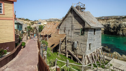 Popeye Village built for the filming of musical Popeye later became the landmark and entertainment complex in Malta