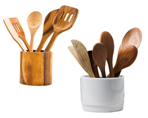wooden kitchen utensils