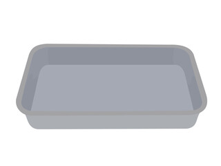 Aluminum tray for placing and storing food.