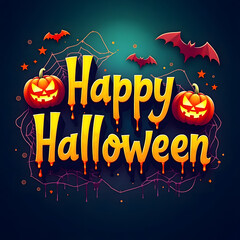 Halloween typography design