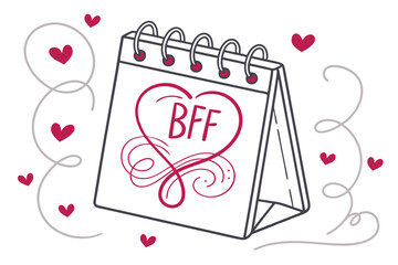 Flat lay of a custom photo calendar displayed with various design elements