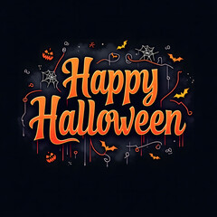 Halloween typography design