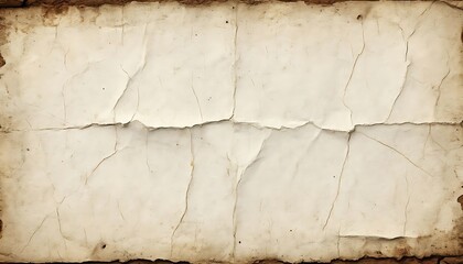 Aged Beige Paper Texture with Prominent Folds