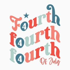 Fourth Of July Retro SVG T shirt design vector sublimation
