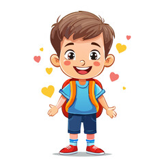 cheerful boy cartoon character1