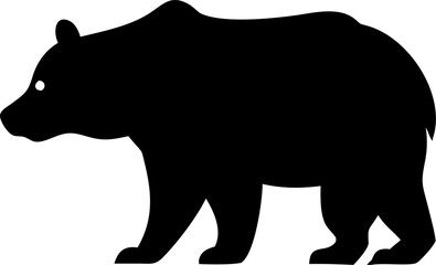 Bear silhouette vector illustration featuring wild mammal icons