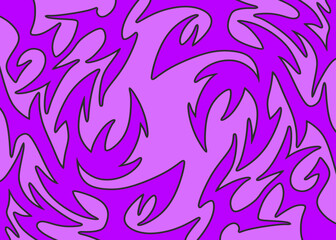 Abstract background with seamless wavy tribal pattern