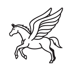 Pegasus line art