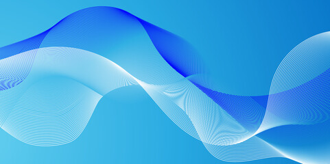 Vector wave digital white and blue blend futuristic technology flow tech transparent line stripe energy connection web music and sound, beautiful dynamic smooth space texture background.	
