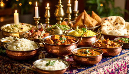 Fototapeta premium Indian Food Table