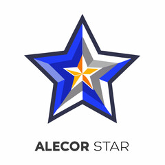 Alcor   star vector icon  on white background 