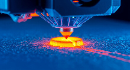 infrared shot of a cnc machine Generative AI	
