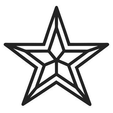 Alcor   star outline  vector icon on white background 