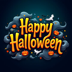 Halloween typography design