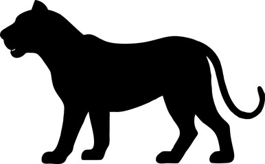 Black horse vector silhouette illustration of a wild farm animal