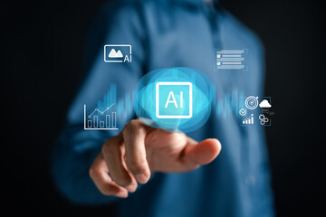 AI technology enhancing SEO strategy, data analytics, and digital content optimization. Perfect for...