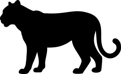 Black silhouette animal vectors, including a cat, horse, and other wild mammals