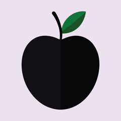 Dark Apple Icon A Simple, Elegant Vector Illustration