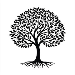 Fototapeta premium Decorative Tree Silhouette Vector
