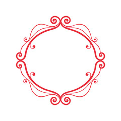 Vintage Wedding Frame With Swirl Decoration