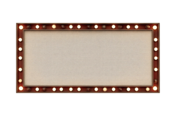 Blank marquee sign with lights. Perfect for adding your text or design.