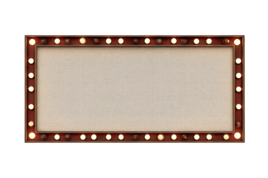Blank marquee sign with lights. Perfect for adding your text or design.