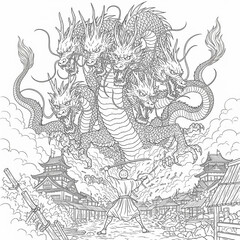 Fototapeta premium Yamata-no-Orochi