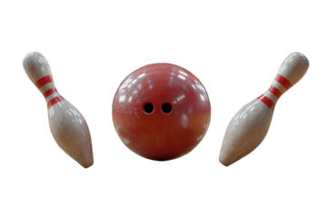 Striking down pins with a bowling ball during a lively evening at the bowling alley, showcasing the excitement of the game and the focus of the bowler
