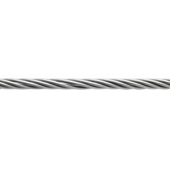 Close-up view of a twisted steel wire cable showcasing its texture and strength