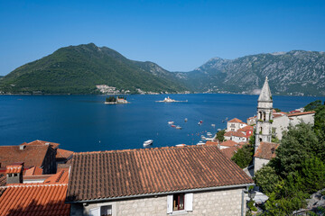Village de Perast dans les bouches de Kotor , Montenegro