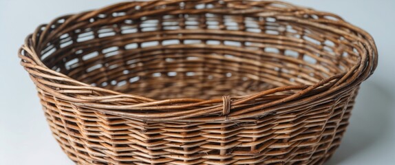 Fototapeta premium An empty wicker basket.