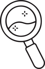Search Icon Featuring Magnifying Glass in Minimal Black Style for Website UI and Research Tools