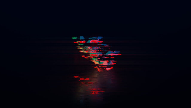 Glitch Reflection Horizontal Logo Reveal MOGRT 257