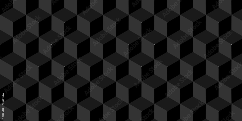 Poster abstract wall minimal black cube square creative diamond triangle geometric tile hexagon mosaic grid