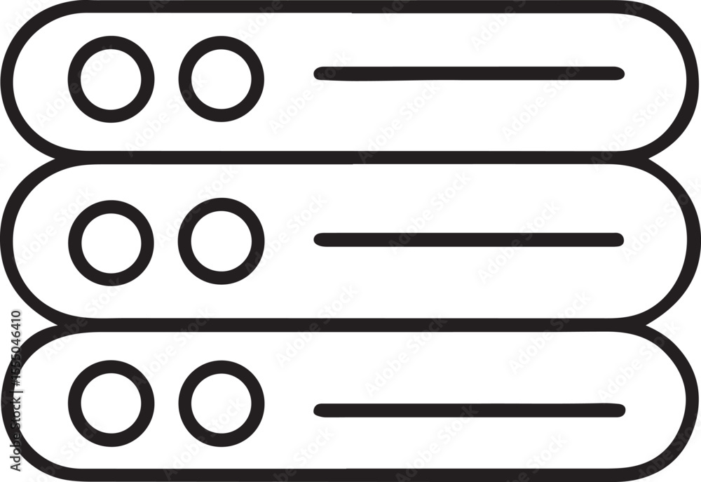 Poster menu navigation icon with three horizontal lines in minimal black style for app and ui interfaces