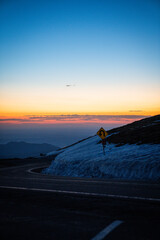 sunrise on pikes peak
