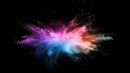 Colored powder explosion, A colorful, multi-colored background with a lot of small dots. The background is a mix of blue, red, and yellow