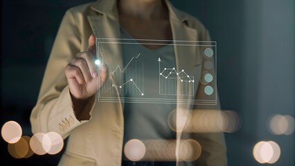 Futuristic Business Data Analytics and Cybersecurity Interface