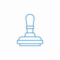 rubber stamp icon sign vector