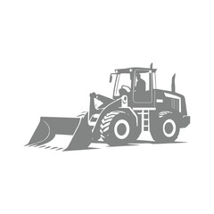Naklejka premium Wheel Loader Silhouette Illustration