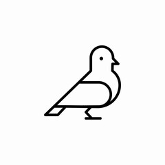 bird animal fly icon sign vector