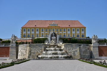 exterior of castle Schloss Hof near town Hainburg in Austria