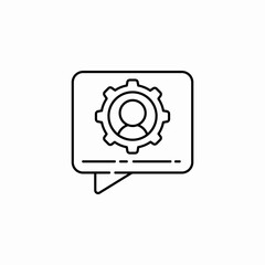 chat settings icon icon sign vector