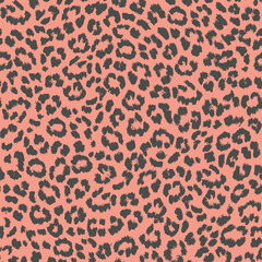 Trendy Leopard Seamless Pattern in Pink for Textile Print for Fabric, Animal Skin Design