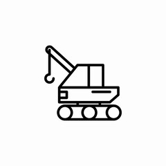 construction crane icon sign vector